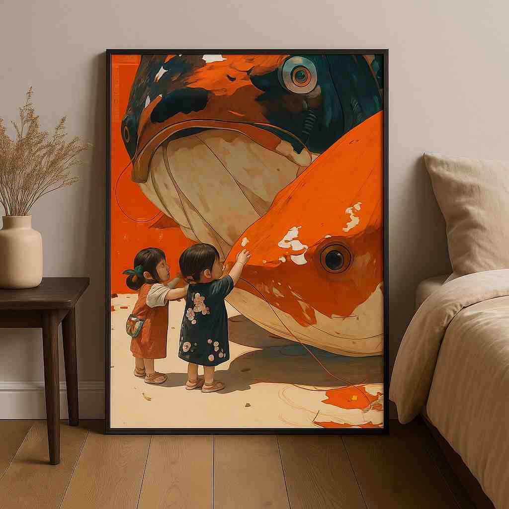 arteriya (67) Modern abstract wall art 30x48 inch, contemporary canvas painting, luxury wall art for living room, abstract storytelling art, premium framed canvas painting, modern home décor wall art India