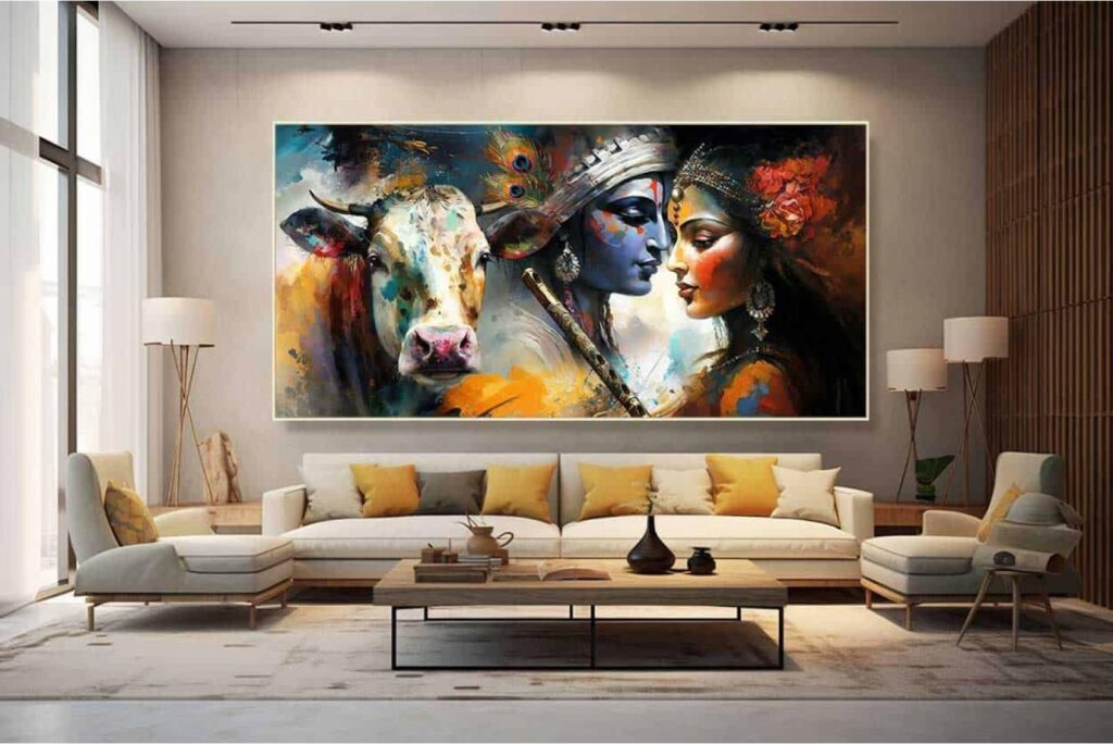 radha krishna painting