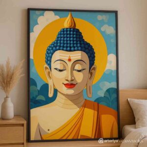 buddha wall art, buddha canvas painting, spiritual wall décor, meditation artwork, modern buddha painting, buddhist canvas art, contemporary spiritual artwork, peaceful wall painting, yoga room décor, lord buddha portrait, luxury spiritual canvas, mindfulness wall art, zen home décor, premium canvas painting, calming spiritual artwork