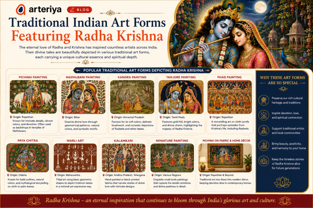 traditional-indian-art-forms-featuring-radha-krishna-arteriya