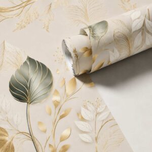 Luxury Botanical Gold Leaf Wall Wallpaper - Image 2
