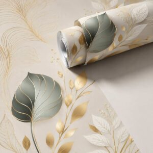 Luxury Botanical Gold Leaf Wall Wallpaper - Image 4