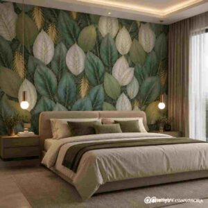 Botanical Leaf Wall Wallpaper