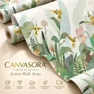 Botanical Hummingbird Wallpaper Mural