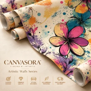 Abstract Floral Splash Wallpaper