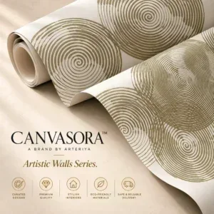 Luxury Beige and Taupe Spiral Wallpaper