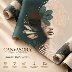 Abstract Botanical Face Wallpaper