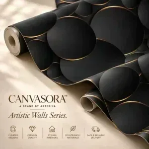 Black and Gold Abstract Geometric Wallpaper