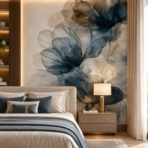 Blue Floral Wallpaper - Image 2