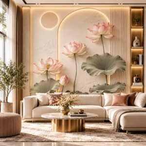 Luxury Lotus Floral Wallpaper - Image 4