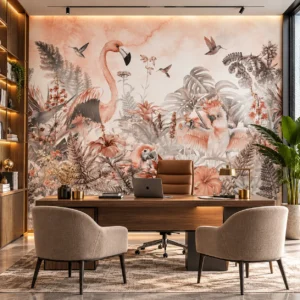Luxury Tropical Flamingo Wallpaper - Image 2