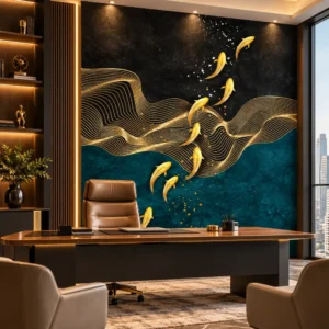 Golden Koi Fish Wallpaper - Image 4
