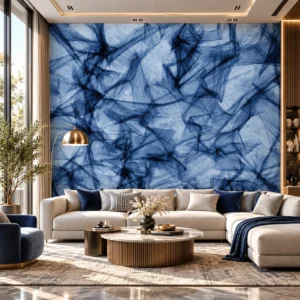 Abstract Geometric Blue Wallpaper - Image 2