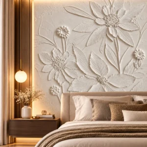 Luxury Embossed Floral Wallpaper - Image 2