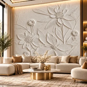 Luxury Embossed Floral Wallpaper - Image 4