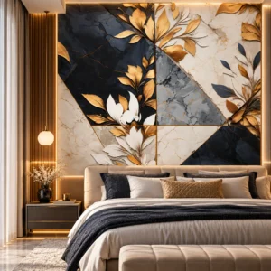 Luxury Botanical Marble Wallpaper - Image 3