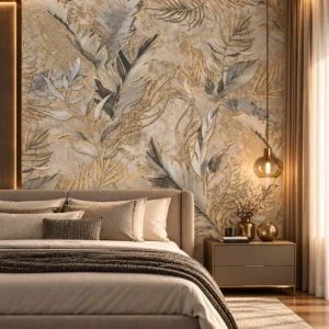 Luxury Botanical Leaf Wallpaper - Image 2