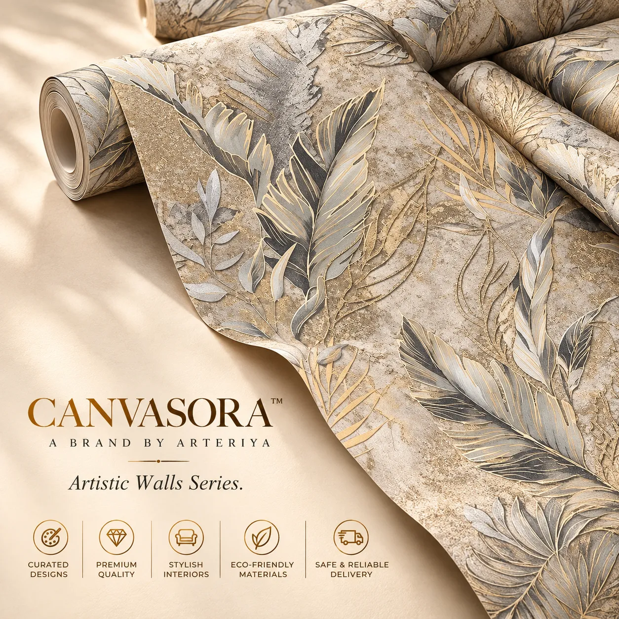Luxury Botanical Wallpaper Collection Luxury Botanical Leaf Wallpaper - Image 1