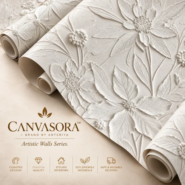 Luxury Embossed Floral Wallpaper