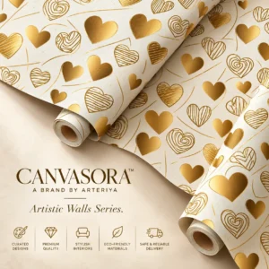Luxury Gold Heart Wallpaper