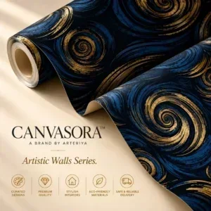 Luxury Navy Blue and Gold Abstract Wallpaper