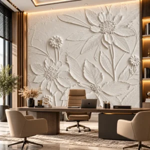 Luxury Embossed Floral Wallpaper - Image 3