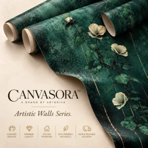 Emerald Green Floral Wallpaper