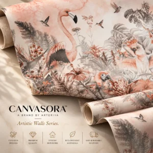 Luxury Tropical Flamingo Wallpaper