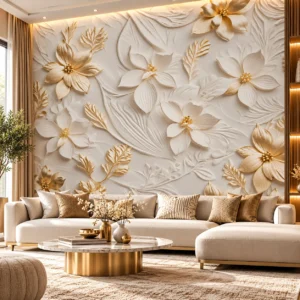 Luxury 3D Floral Wallpaper - Image 4