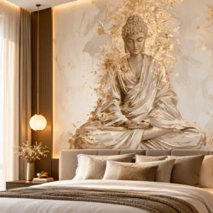 Luxurious Buddha Mural Wallpaper - Image 4