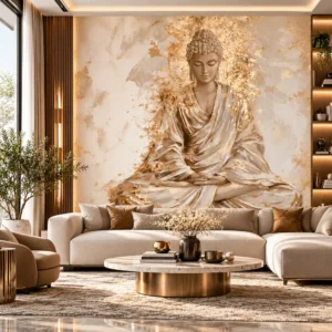 Luxurious Buddha Mural Wallpaper - Image 5