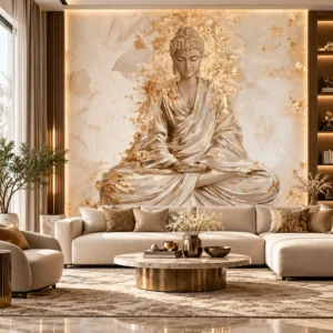 Luxurious Buddha Mural Wallpaper - Image 6