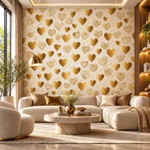 Luxury Gold Heart Wallpaper - Image 2